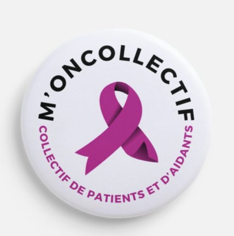 Badge m'oncollectif rose foncé affichez votre engagement
