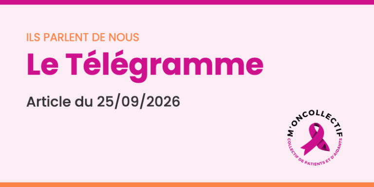 Article Le Télégramme du 25/09/2026 consacré à M’oncollectif